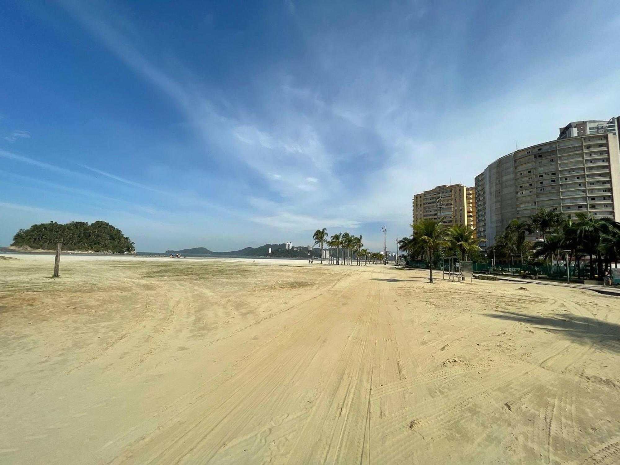 Ap Pe Na Areia Vista Parcial Mar Apartment Santos  Exterior photo